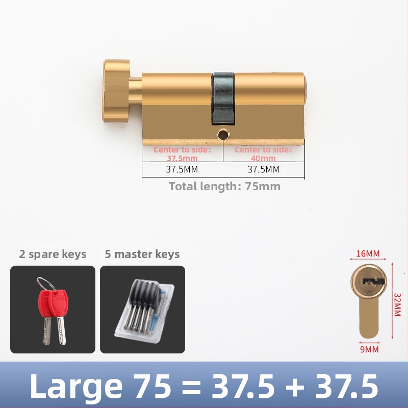 Κυλινδρος κλειδώματος PH-668, κατασκευή από κράμα χαλκού-ψευδαργύρου-αλουμινίου, μάρκα Flat Ring, κατάλληλο για εσωτερικές πόρτες, μοντέρνο μινιμαλιστικό στυλ