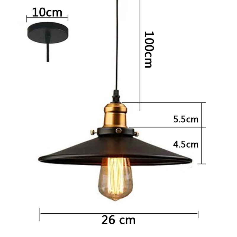 Σιδερένιο κρεμαστό φωτιστικό με LED, 220V, ρυθμιζόμενο ύψος, κάλυψη 5–15㎡