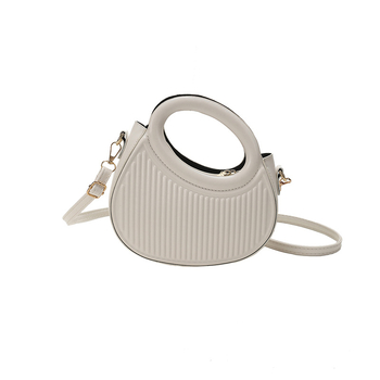 Τσαντάκι τύπου σέλα από PU, street-trend στυλ, φερμουάρ, σιλουέτα κελύφους, μονός ιμάντας