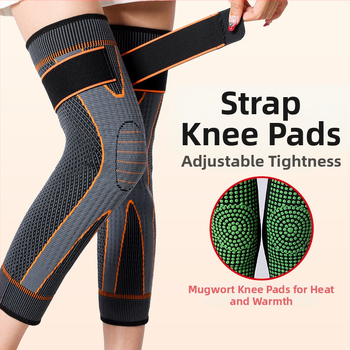 Προστασία γόνατος με Wormwood ιμάντα, πολυεστερική ίνα, τρισδιάστατη θέρμανση, μοντέλο Wormwood strap lengthened kneecap, προέλευση Jinhua Zhejiang