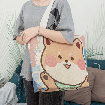 Τσάντα Tote από καμβά με κλείσιμο με φερμουάρ, εσωτερική τσέπη με φερμουάρ, επένδυση πολυεστέρα, οριζόντια τετράγωνη μορφή