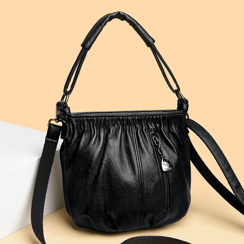 Ženska crossbody bucket torba, PU materijal, street trend stil, zatvarač, poliester podstava