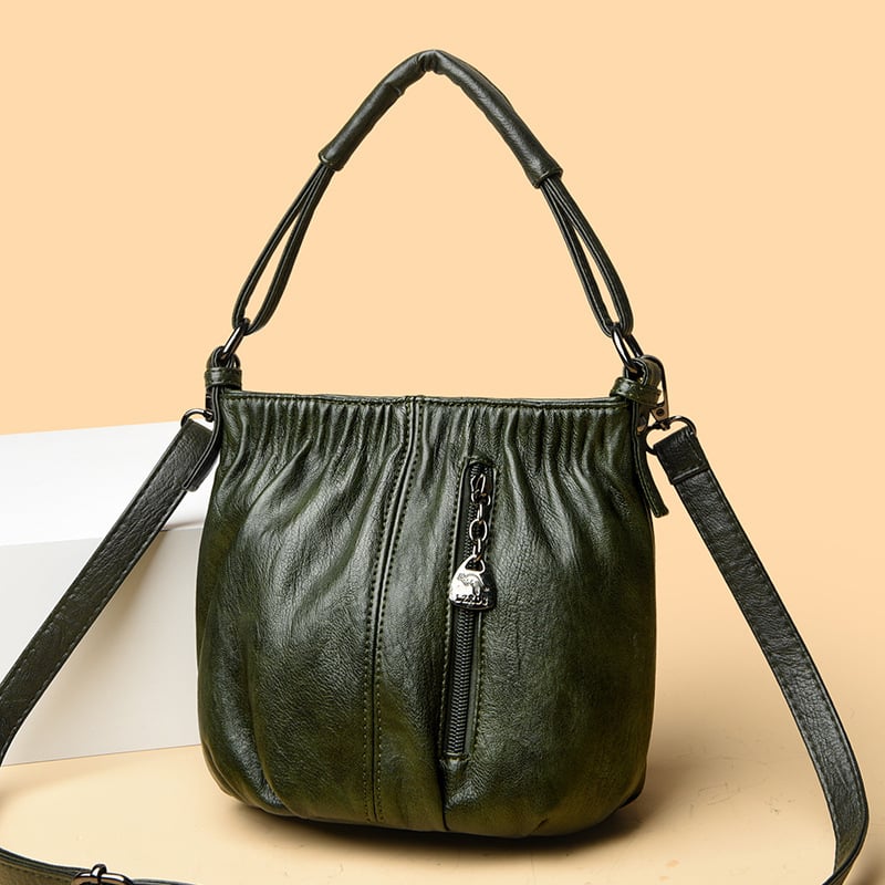 Ženska crossbody bucket torba, PU materijal, street trend stil, zatvarač, poliester podstava