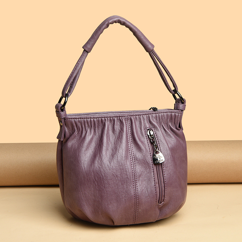Ženska crossbody bucket torba, PU materijal, street trend stil, zatvarač, poliester podstava