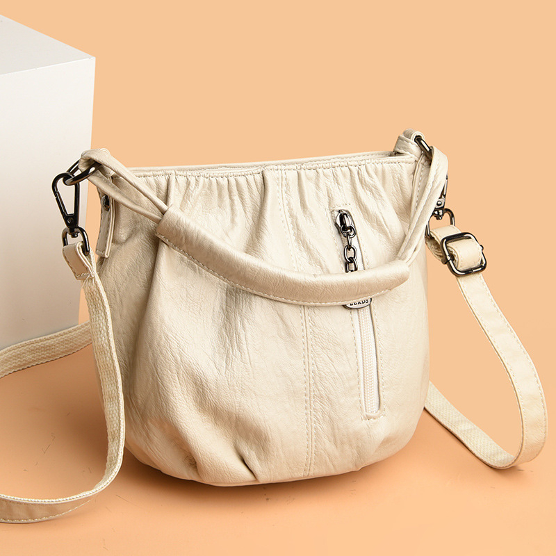 Ženska crossbody bucket torba, PU materijal, street trend stil, zatvarač, poliester podstava