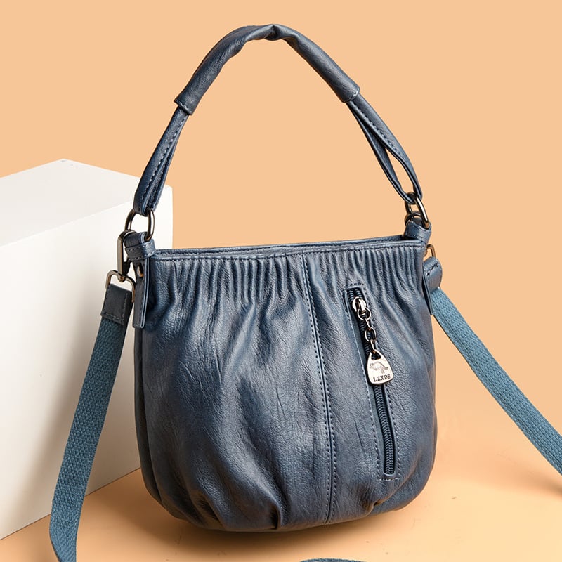 Ženska crossbody bucket torba, PU materijal, street trend stil, zatvarač, poliester podstava