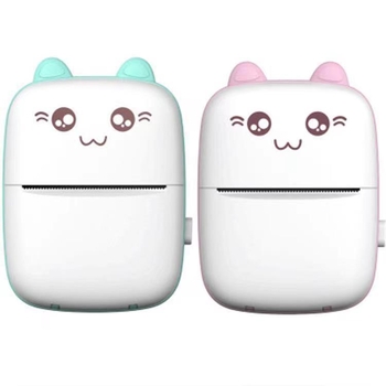 Μικρός φορητός εκτυπωτής ετικετών για λάθη στα μαθήματα — θερμικός εκτυπωτής με Bluetooth/USB, μορφή 75×30 мм, χωρητικότητα χαρτιού 57×25 мм, υποστήριξη εφαρμογής