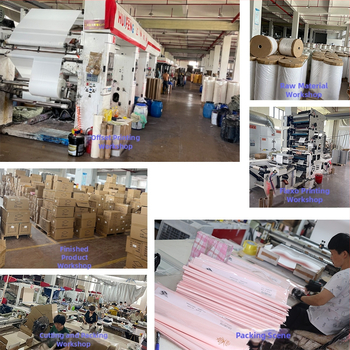 Χαρτί περιτυλίγματος λουλουδιών με μεμβράνη ζελέ — BOPP, Gravure εκτύπωση, εξωτερική συσκευασία, 20 φύλλα ανά πακέτο