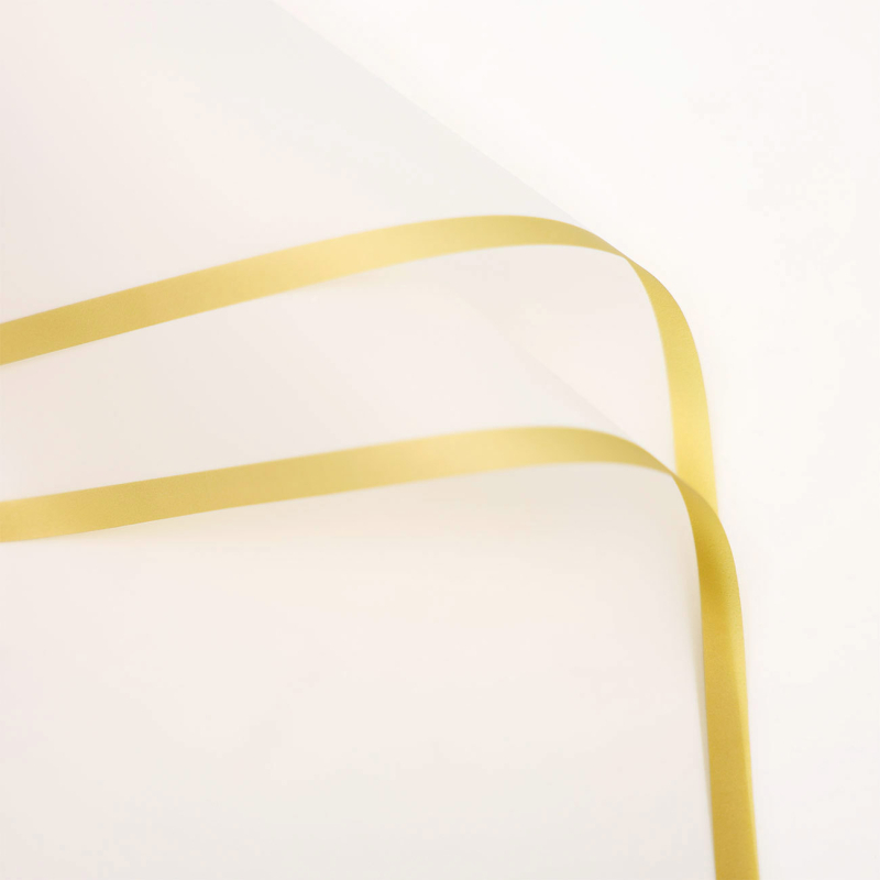 Χαρτί περιτυλίγματος λουλουδιών με μεμβράνη ζελέ — BOPP, Gravure εκτύπωση, εξωτερική συσκευασία, 20 φύλλα ανά πακέτο