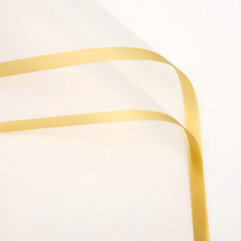 Χαρτί περιτυλίγματος λουλουδιών με μεμβράνη ζελέ — BOPP, Gravure εκτύπωση, εξωτερική συσκευασία, 20 φύλλα ανά πακέτο