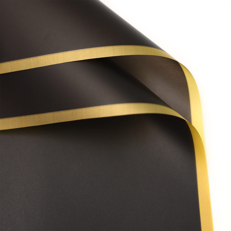 Χαρτί περιτυλίγματος λουλουδιών με μεμβράνη ζελέ — BOPP, Gravure εκτύπωση, εξωτερική συσκευασία, 20 φύλλα ανά πακέτο