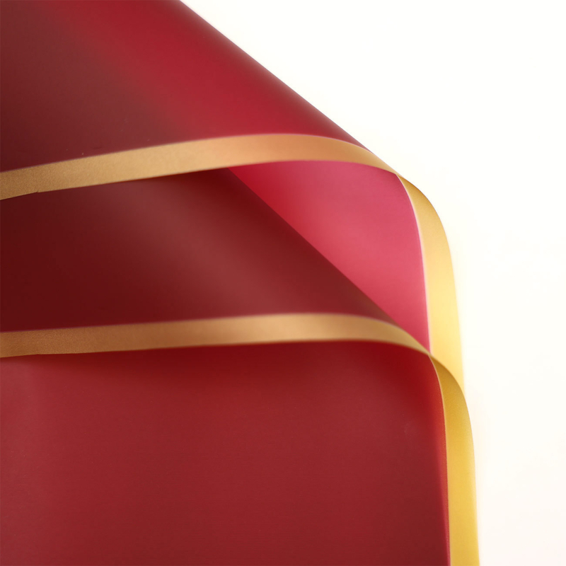 Χαρτί περιτυλίγματος λουλουδιών με μεμβράνη ζελέ — BOPP, Gravure εκτύπωση, εξωτερική συσκευασία, 20 φύλλα ανά πακέτο