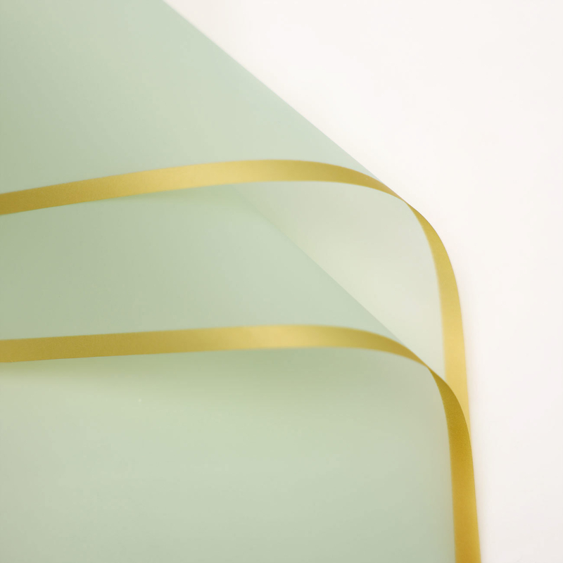 Χαρτί περιτυλίγματος λουλουδιών με μεμβράνη ζελέ — BOPP, Gravure εκτύπωση, εξωτερική συσκευασία, 20 φύλλα ανά πακέτο