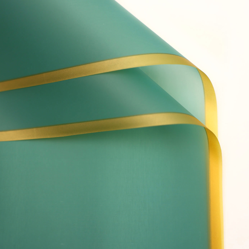 Χαρτί περιτυλίγματος λουλουδιών με μεμβράνη ζελέ — BOPP, Gravure εκτύπωση, εξωτερική συσκευασία, 20 φύλλα ανά πακέτο