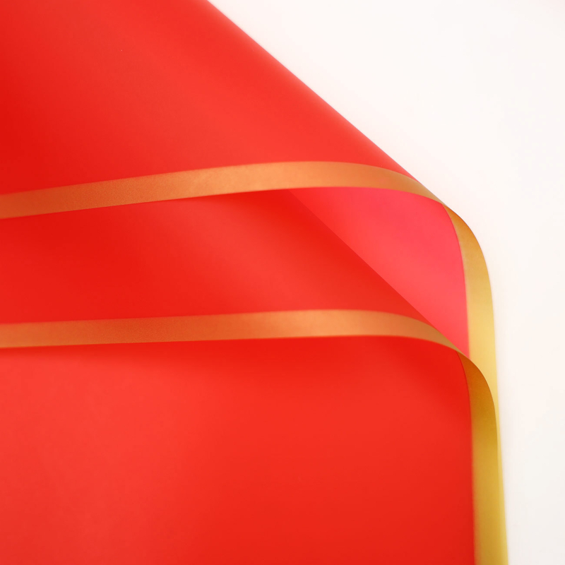 Χαρτί περιτυλίγματος λουλουδιών με μεμβράνη ζελέ — BOPP, Gravure εκτύπωση, εξωτερική συσκευασία, 20 φύλλα ανά πακέτο