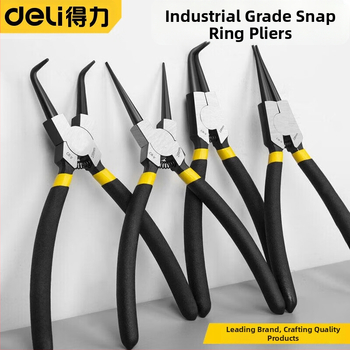 Deli цирлип клещи — вътрешни прави и външни извити, прав връх, пружинни клещи за вал, модел DL033