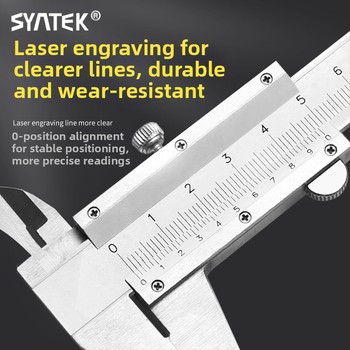 Syntek βέρνιερ καλιμπρ, ανοξείδωτο ατσάλι, κλειστού τύπου, βιομηχανικής ποιότητας