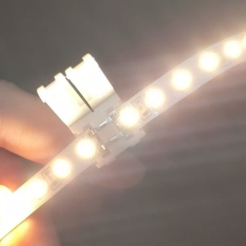 LED лента без заваряване – конектор с клип за крепеж и кристална глава, гола платка, ниско напрежение