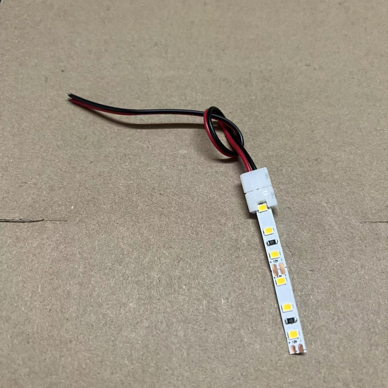 Σύνδεσμος LED λωρίδας χωρίς συγκόλληση, με κλιπ στερέωσης και κεφαλή κρυστάλλου, σε γυμνή πλακέτα, χαμηλή τάση