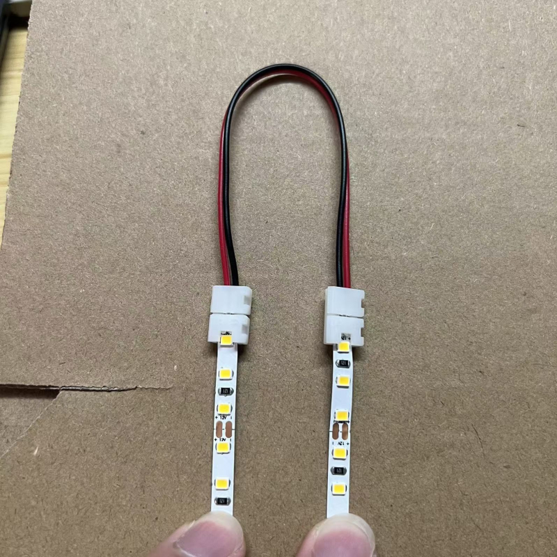 Σύνδεσμος LED λωρίδας χωρίς συγκόλληση, με κλιπ στερέωσης και κεφαλή κρυστάλλου, σε γυμνή πλακέτα, χαμηλή τάση