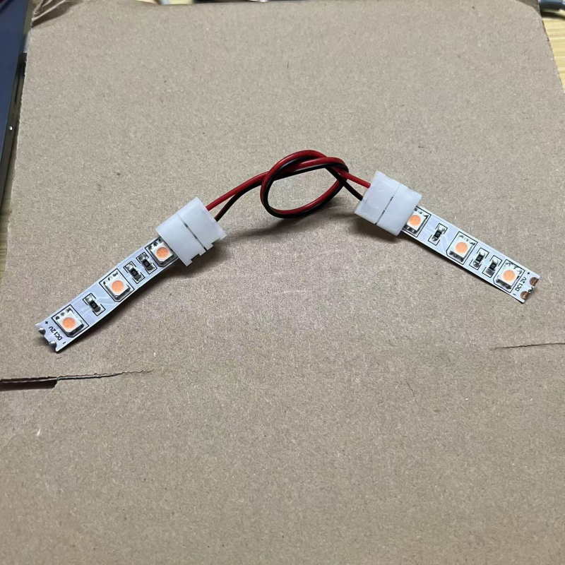 Σύνδεσμος LED λωρίδας χωρίς συγκόλληση, με κλιπ στερέωσης και κεφαλή κρυστάλλου, σε γυμνή πλακέτα, χαμηλή τάση