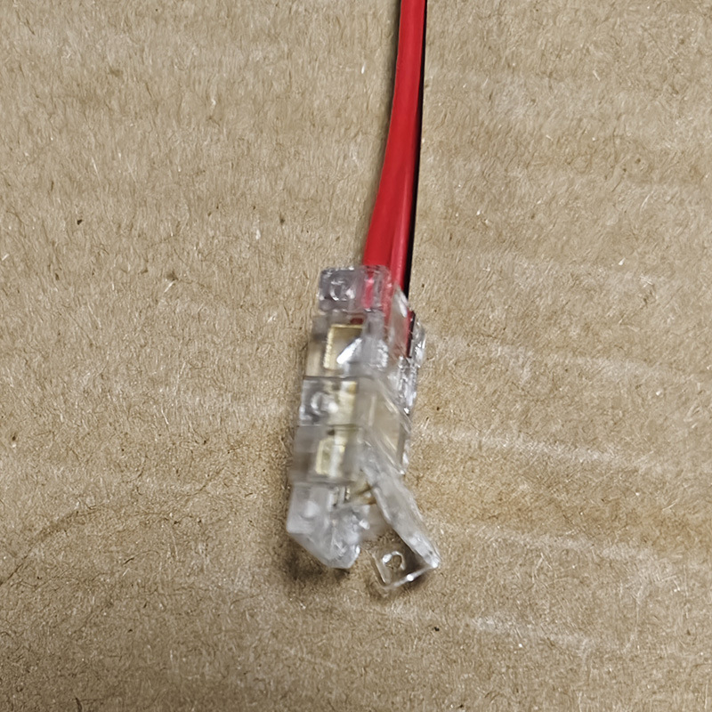 Σύνδεσμος LED λωρίδας χωρίς συγκόλληση, με κλιπ στερέωσης και κεφαλή κρυστάλλου, σε γυμνή πλακέτα, χαμηλή τάση