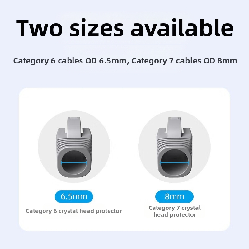 RJ45 kristályfej védőhüvely árnyékolt Cat5/6/7