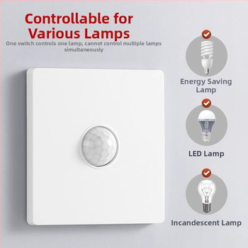 Αισθητήρας κίνησης υπέρυθρων με καθυστέρηση 1,5 δευτερόλεπτα, εύρος τάσης 0-440 V