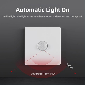 Αισθητήρας κίνησης υπέρυθρων με καθυστέρηση 1,5 δευτερόλεπτα, εύρος τάσης 0-440 V