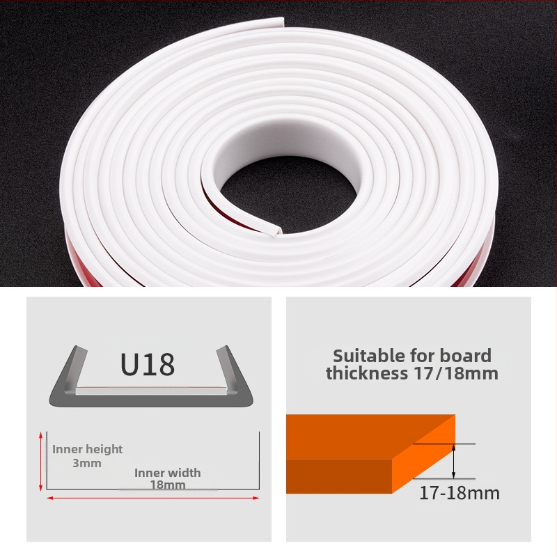 Λωρίδα σφράγισης με αυτοκόλλητο περιμετρικό για ντουλάπες σε οικολογικούς πίνακες χωρίς βαφή