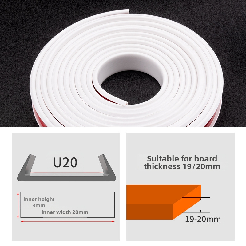 Λωρίδα σφράγισης με αυτοκόλλητο περιμετρικό για ντουλάπες σε οικολογικούς πίνακες χωρίς βαφή