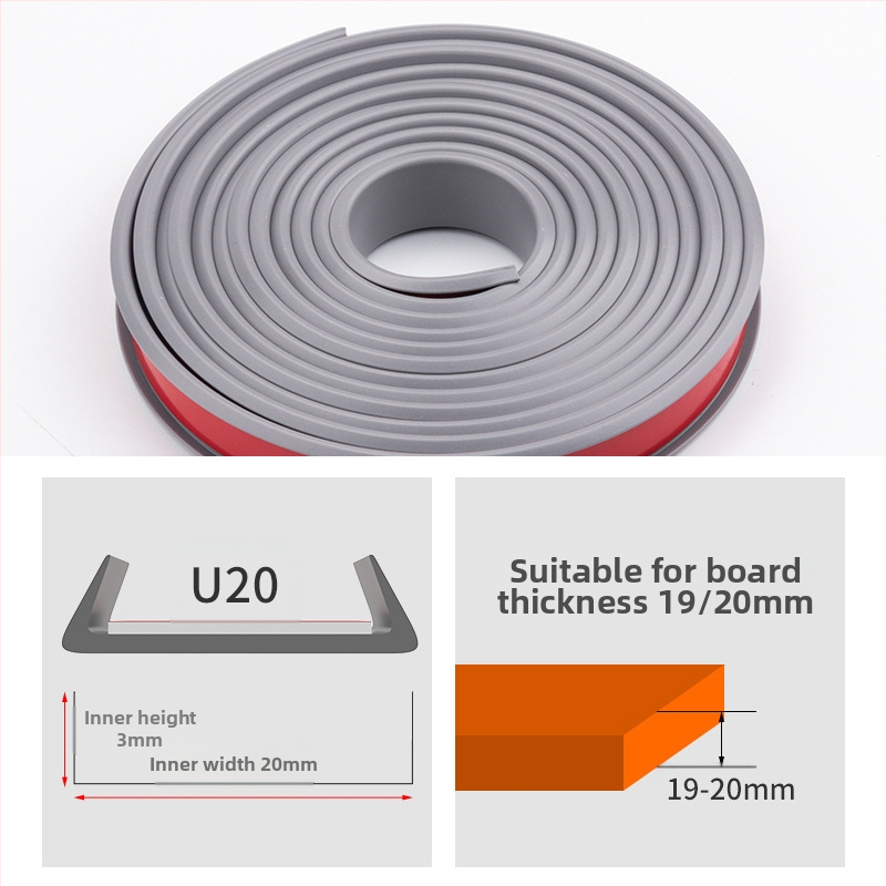 Λωρίδα σφράγισης με αυτοκόλλητο περιμετρικό για ντουλάπες σε οικολογικούς πίνακες χωρίς βαφή