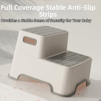 Σκαμνάκι τουαλέτας με διπλό επίπεδο για πλύσιμο χεριών, αυξάνει το ύψος, αντιολισθητικό σκαμπό μπάνιου, πλαστικό, προέλευση Zhejiang, μάρκα Little Sugar Boy