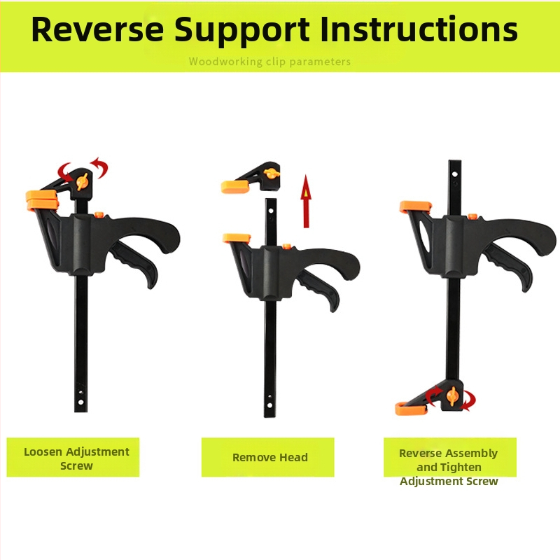 Дърводелска F‑щипка, 4–30 инча, пластмасова глава, марка DZT/Dongzhe