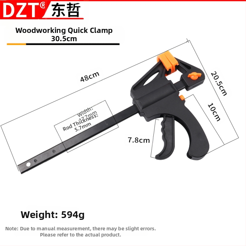 Дърводелска F‑щипка, 4–30 инча, пластмасова глава, марка DZT/Dongzhe