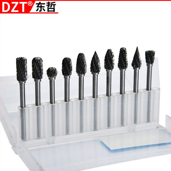 Σετ περιστροφικών κεφαλών λείανσης ξυλουργίας – 10 τεμάχια, χάλυβας άνθρακα, μάρκα DZT/Dongzhe
