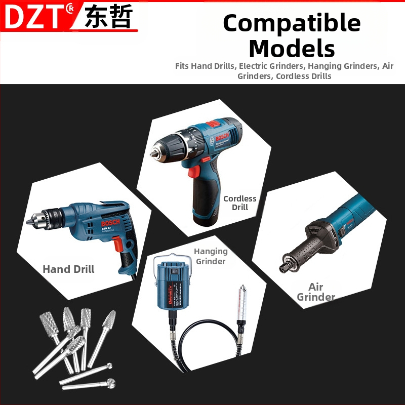 Дървообработващи въртящи се шлифовъчни глави – 10 броя, въглеродна стомана, марка DZT/Dongzhe