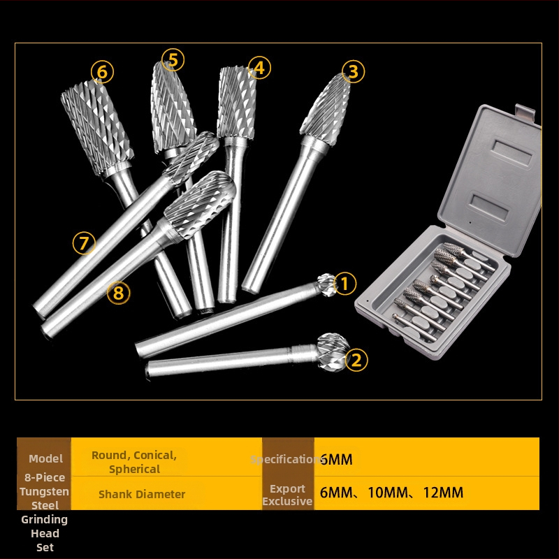 Puitöötluse pöörlevad lihvimisharjad – 10 tk, süsinikteras, kaubamärk DZT/Dongzhe