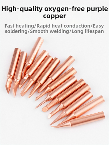 Άκρη κολλητήρα από καθαρό χαλκό, εσωτερική θέρμανση, σταθερή θερμοκρασία, μυτερή άκρη, άκρη με σχήμα αλόγου