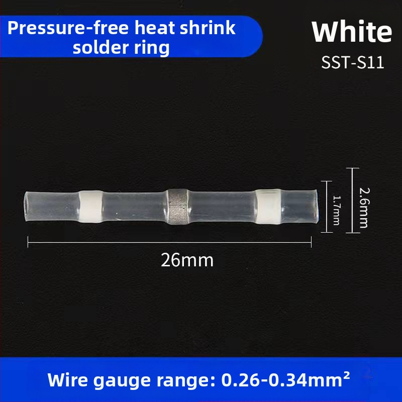 Комплект термозакриващи терминали със запояващи пръстени и тръби, 50 броя; Бранд ZJBOSAI; Изолационен материал PE; Корпус PE; Приложение: електрически монтажи; Номинална мощност: 24