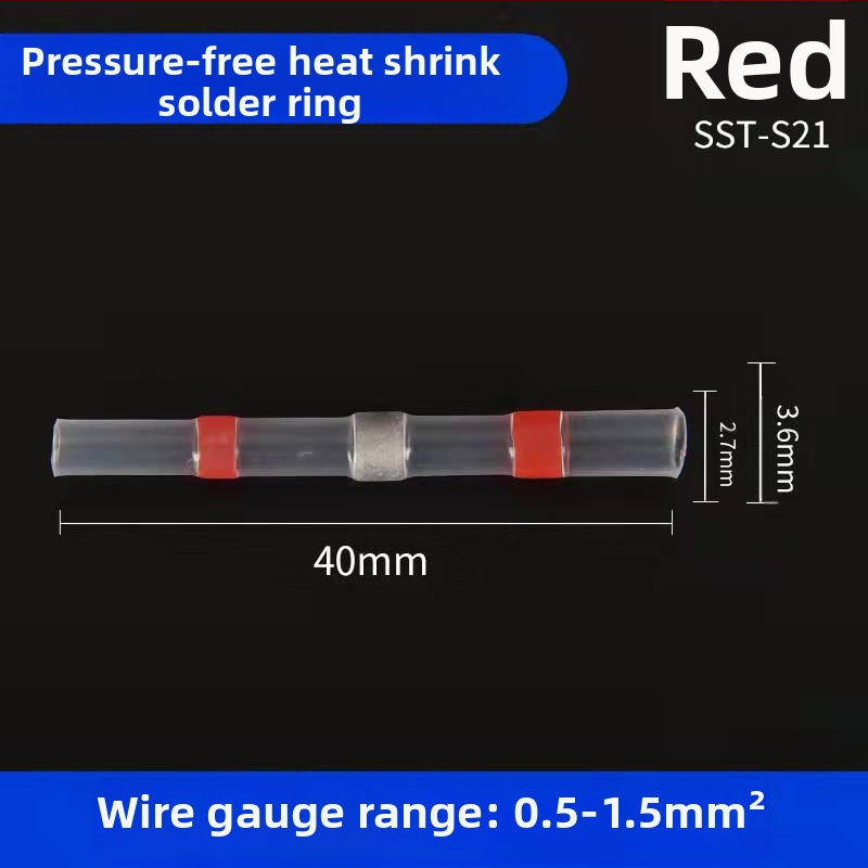 Комплект термозакриващи терминали със запояващи пръстени и тръби, 50 броя; Бранд ZJBOSAI; Изолационен материал PE; Корпус PE; Приложение: електрически монтажи; Номинална мощност: 24