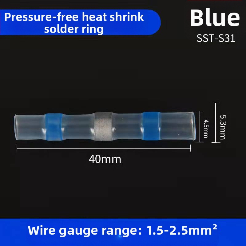 Комплект термозакриващи терминали със запояващи пръстени и тръби, 50 броя; Бранд ZJBOSAI; Изолационен материал PE; Корпус PE; Приложение: електрически монтажи; Номинална мощност: 24