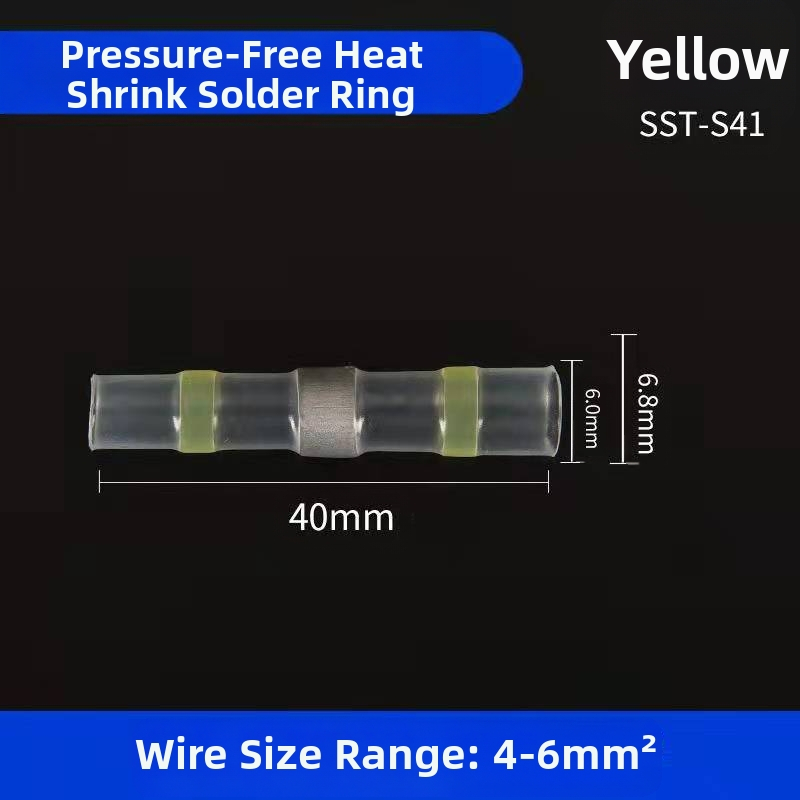 Комплект термозакриващи терминали със запояващи пръстени и тръби, 50 броя; Бранд ZJBOSAI; Изолационен материал PE; Корпус PE; Приложение: електрически монтажи; Номинална мощност: 24