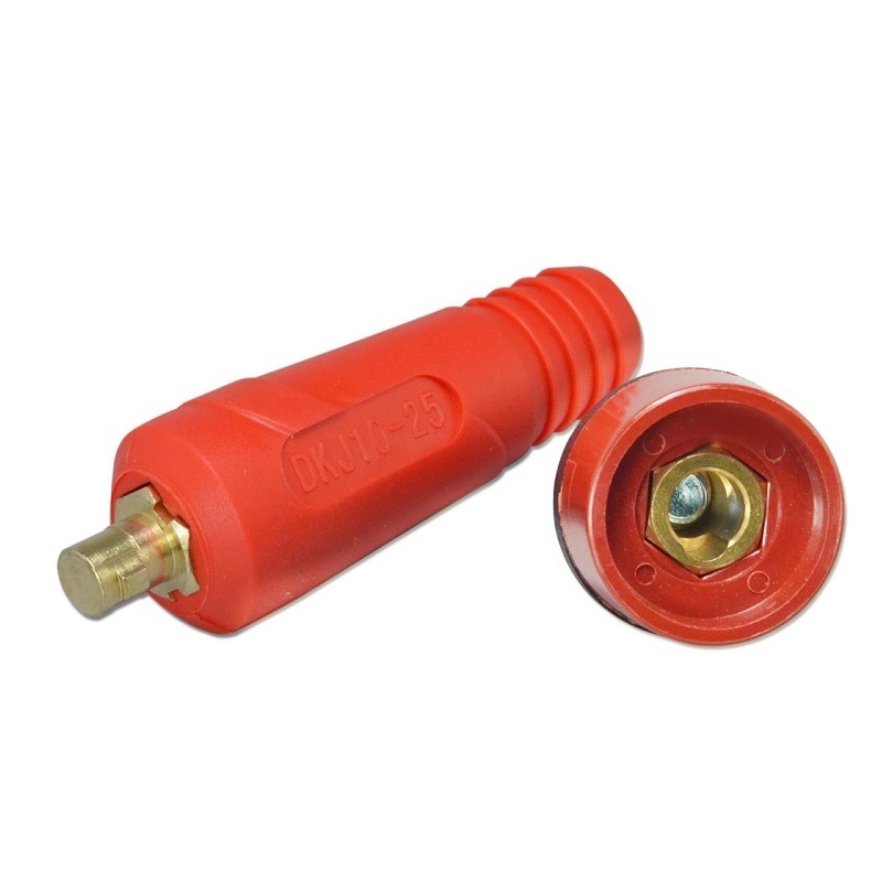 Заваръчен кабелен конектор с DKJ бърз щепсел, европейски стил, заваряване, марка Hua Xiao — DKJ10-25, DKJ35-50, DKJ50-70