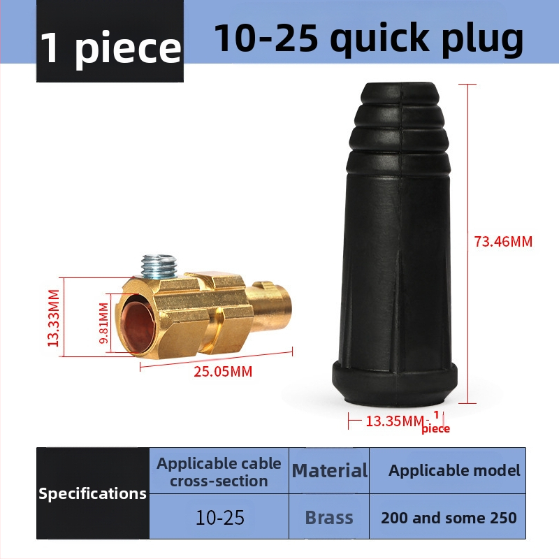 Заваръчен кабелен конектор с DKJ бърз щепсел, европейски стил, заваряване, марка Hua Xiao — DKJ10-25, DKJ35-50, DKJ50-70