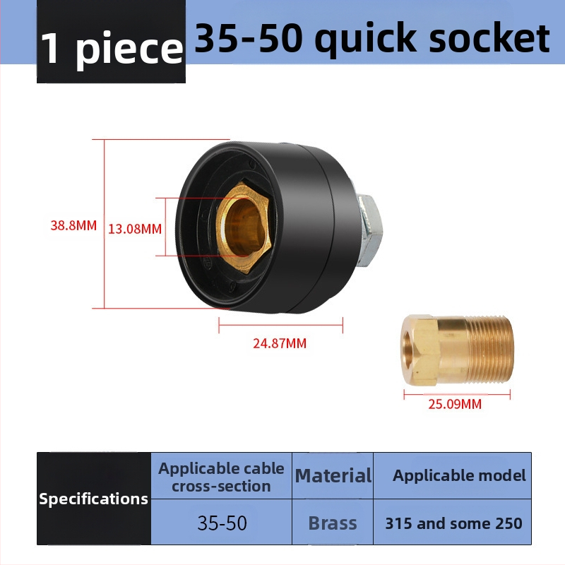 Заваръчен кабелен конектор с DKJ бърз щепсел, европейски стил, заваряване, марка Hua Xiao — DKJ10-25, DKJ35-50, DKJ50-70