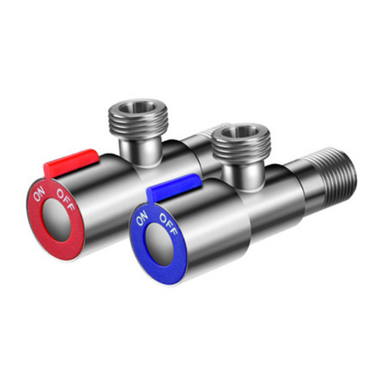 304 неръждаема стомана ъглов клапан с триходова функция, стенен монтаж, за тоалетна, водонагревател и смесител, работно налягане 0.8 MPa