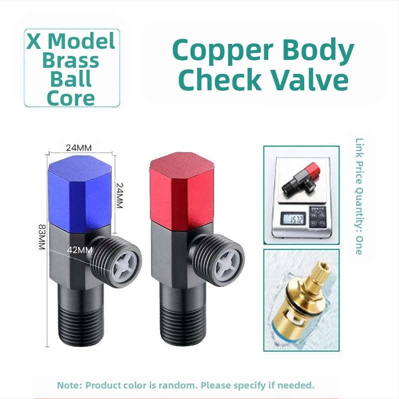 304 неръждаема стомана ъглов клапан с триходова функция, стенен монтаж, за тоалетна, водонагревател и смесител, работно налягане 0.8 MPa