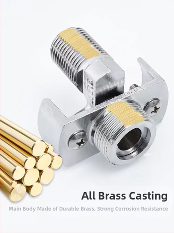 Vaskist universaalne nurga dušivalve paigaldustarvik, seinale sisse ehitatud, pikendatud, reguleeritav nurk