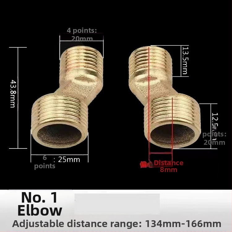 Vaskist universaalne nurga dušivalve paigaldustarvik, seinale sisse ehitatud, pikendatud, reguleeritav nurk